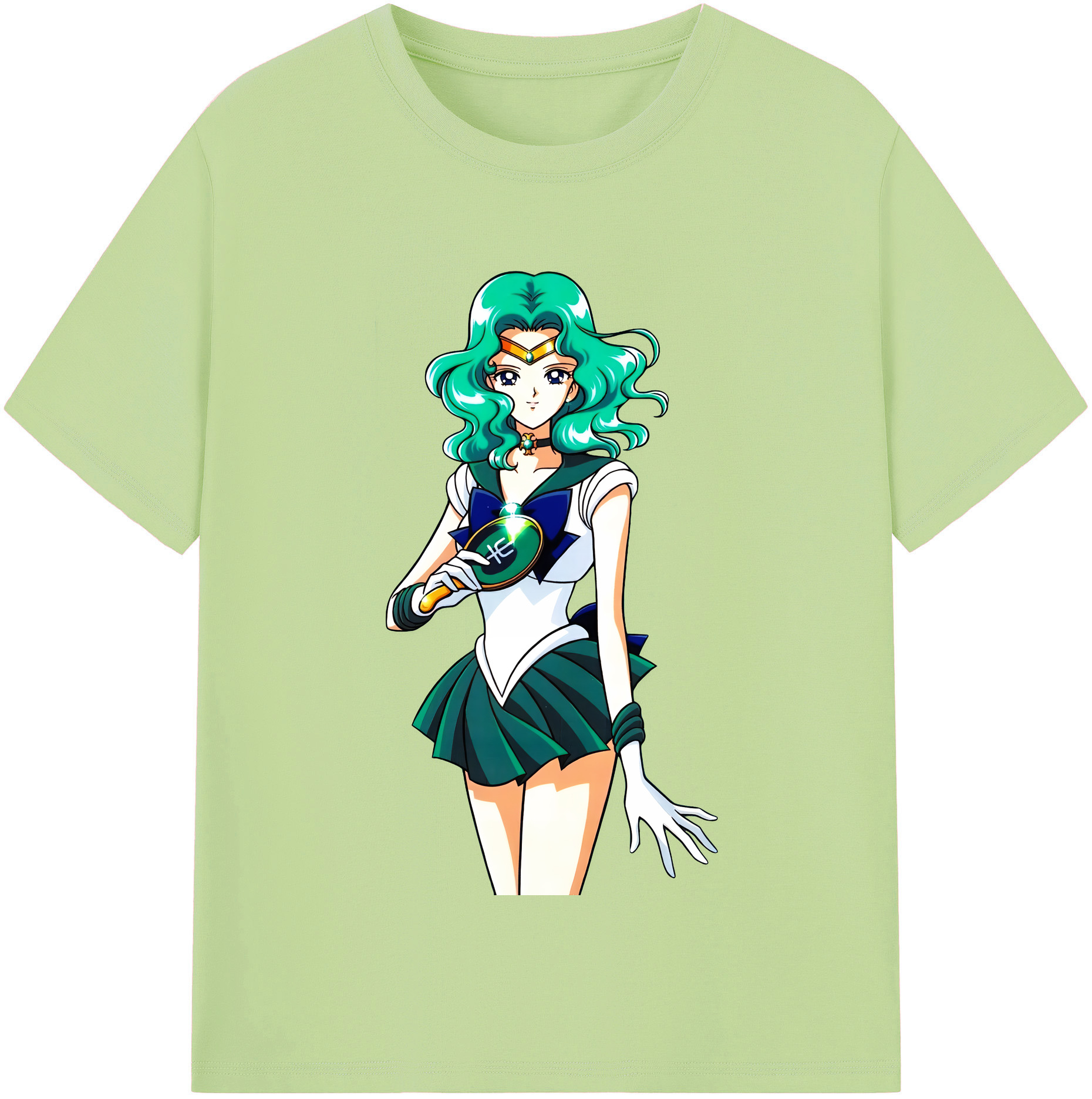 （画像用） 美少女戦士セーラームーン 海王 みちる（かいおう みちる） Sailor Moon Kaiou Michiru 綿100％半袖Tシャツ（フロントプリント）